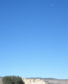 sky and moon in New Mexico