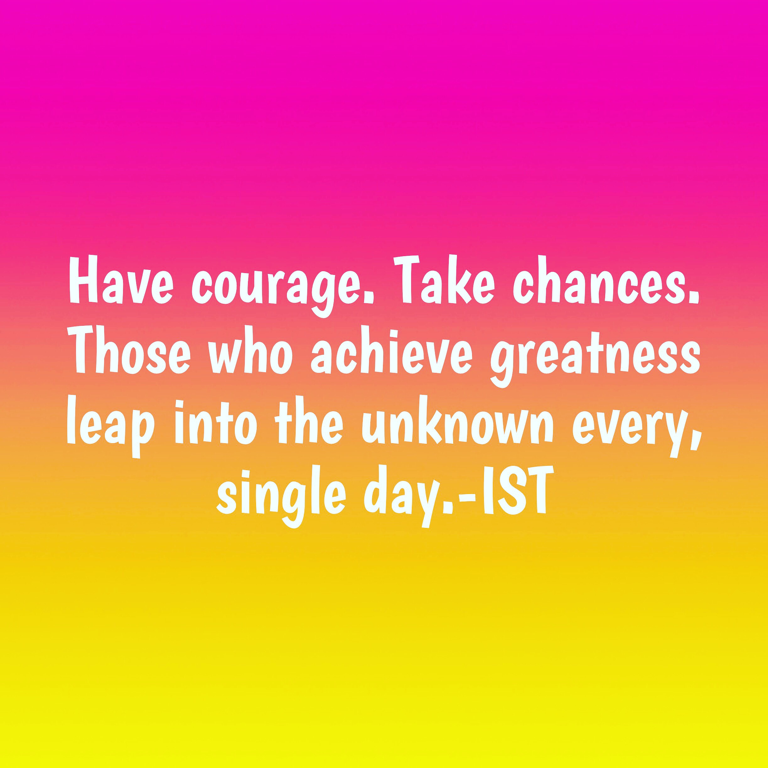 Take a leap of faith power words 