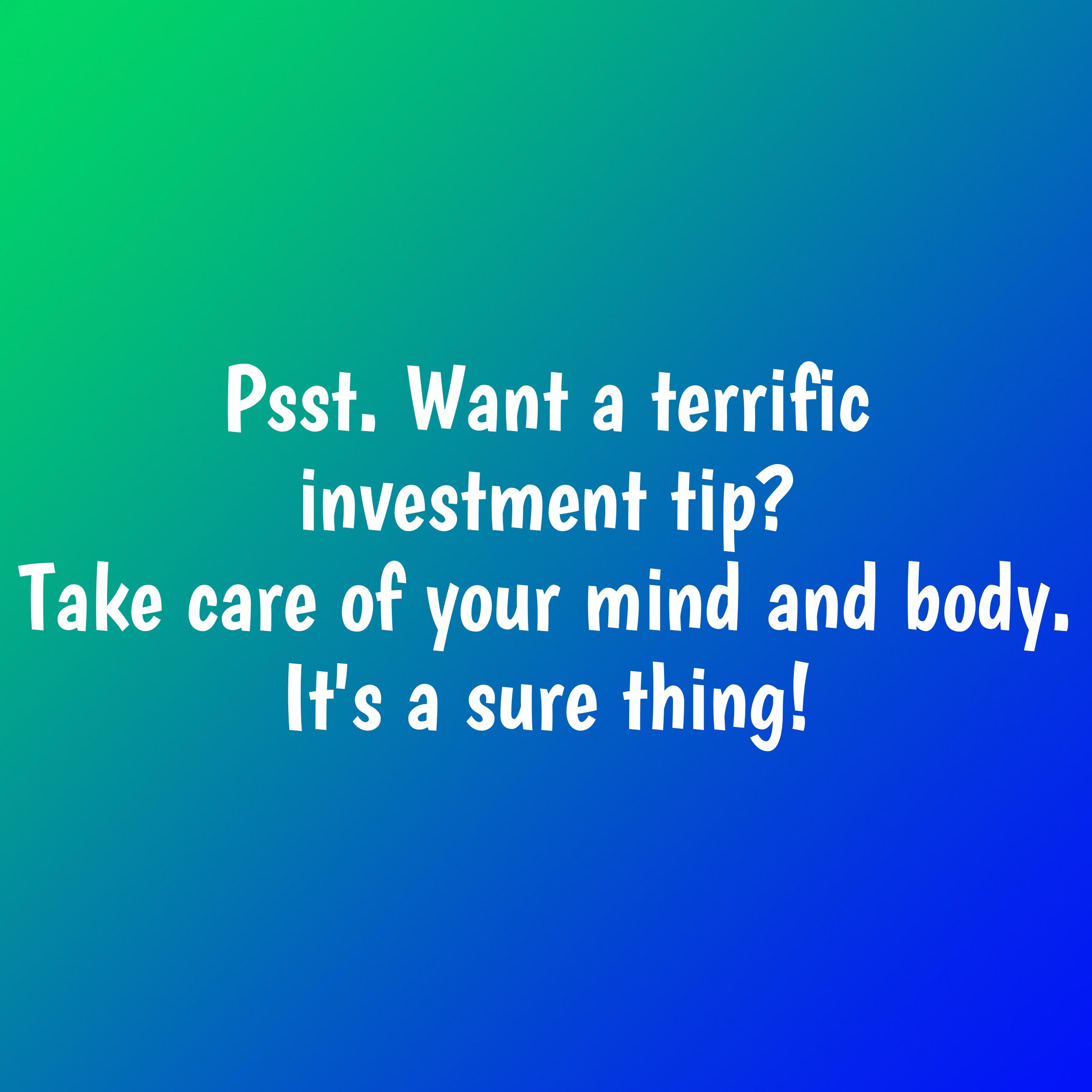 Take care of yourself graphic 