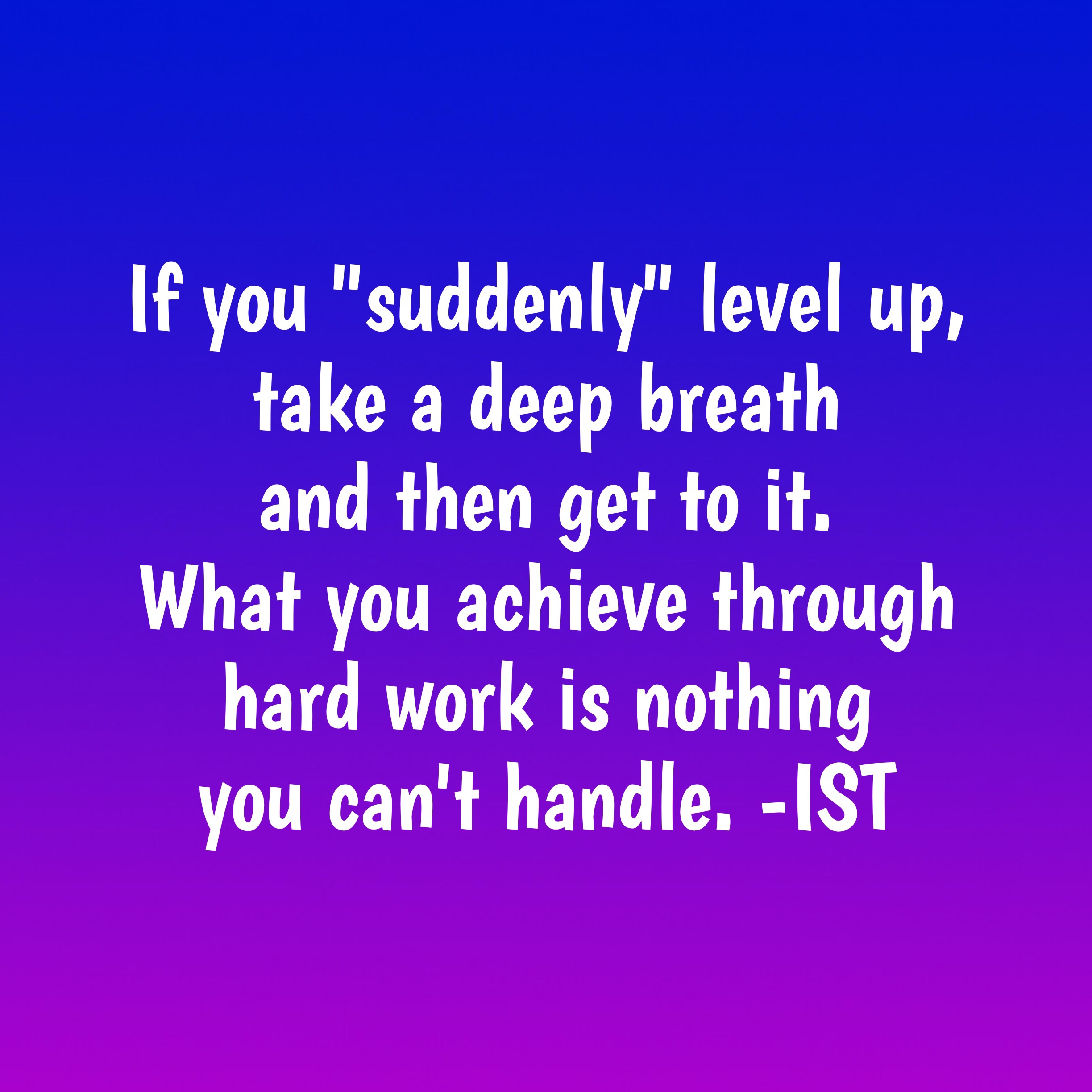 If you suddenly level up graphic