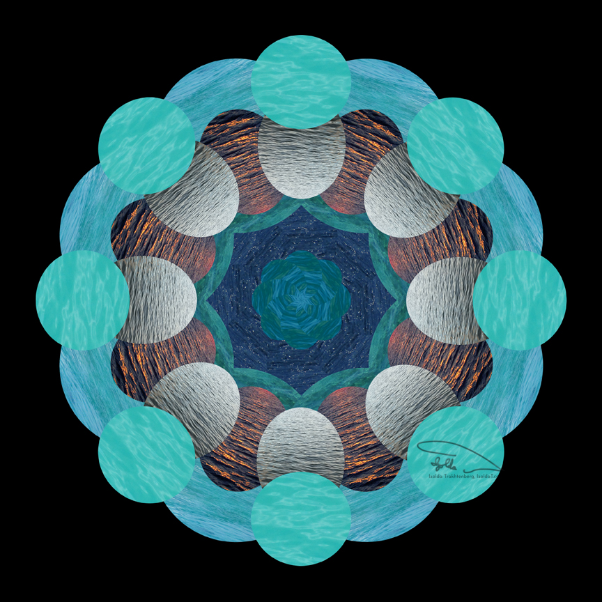 Mandala Aqua Art Print by Mr. Slavchev Art