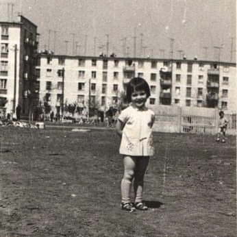 Izolda as a child in Moldova