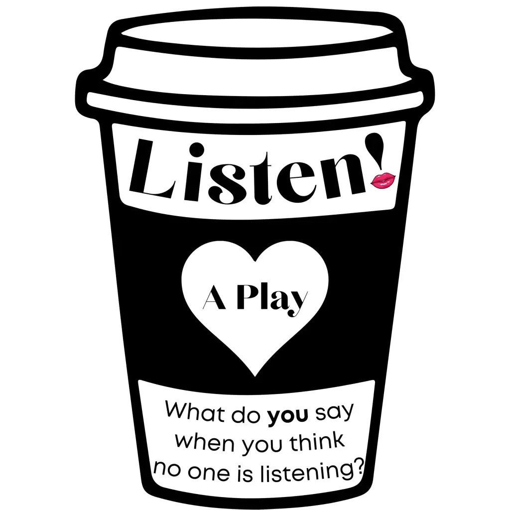listen coffee cup logo for play