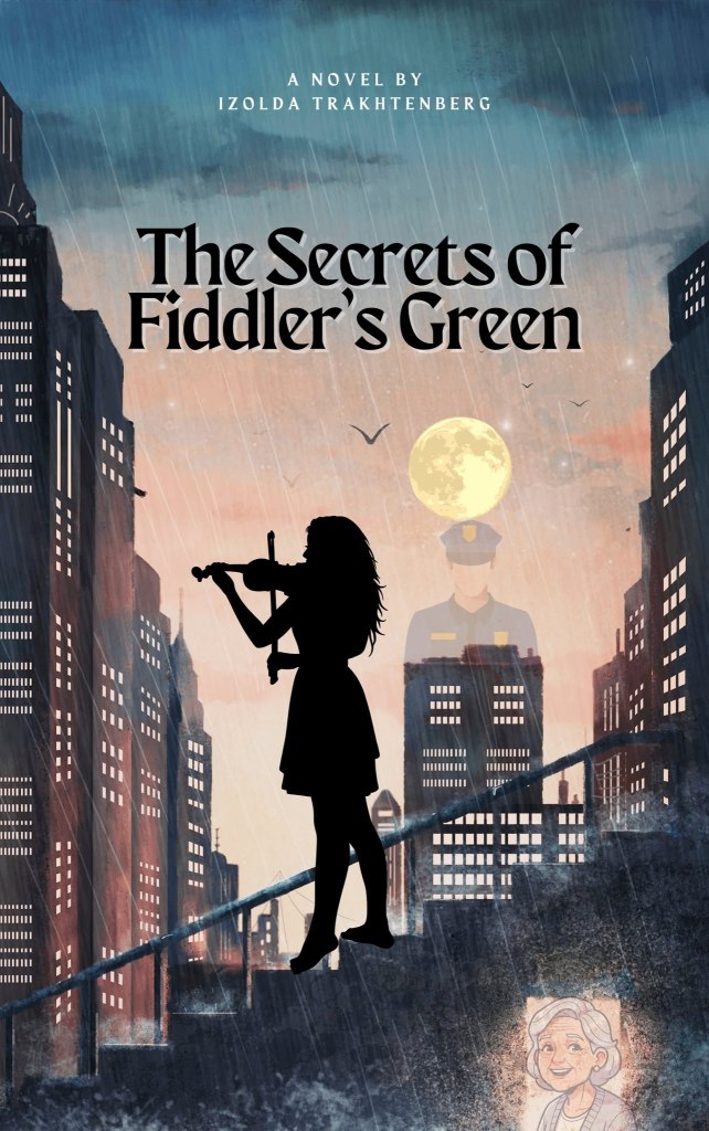 possible book cover fiddler playing on a city street